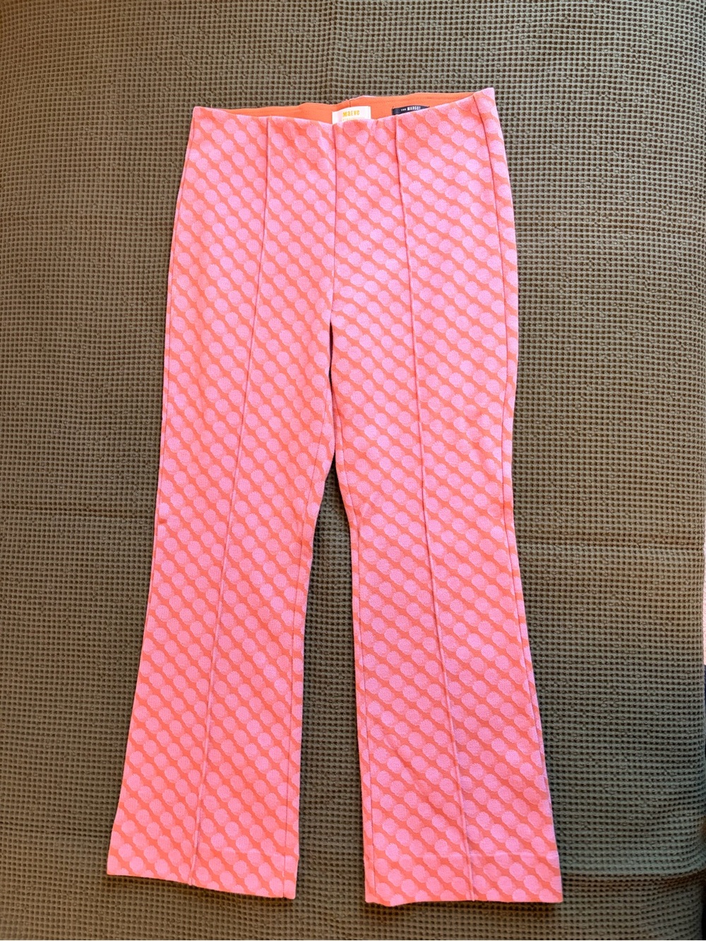 Maeve Pink Geometric Flare Pants